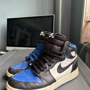 Nike Air High-Top Sneakers - Black, Blue, and White